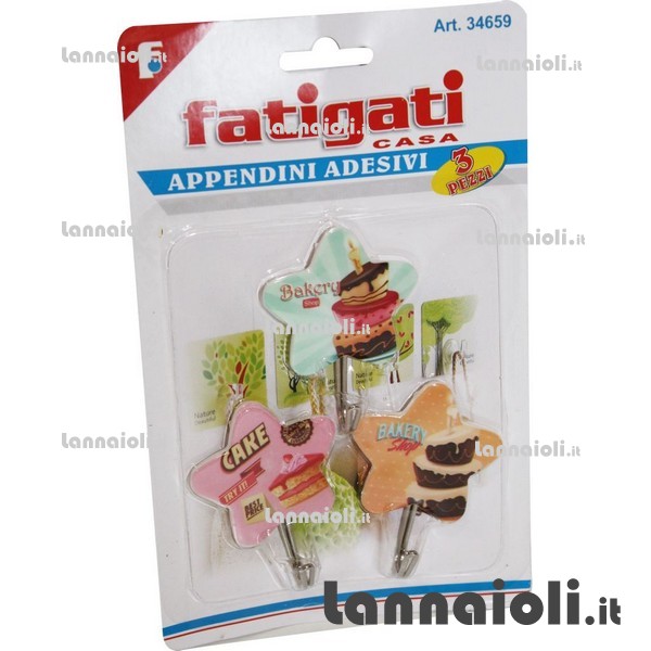 GANCI ADESIVI cm.5 PZ.3 